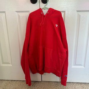Red Champion hoodie